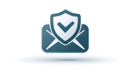 An email icon with a shield overlay, with a checkmark, suggesting security & privacy