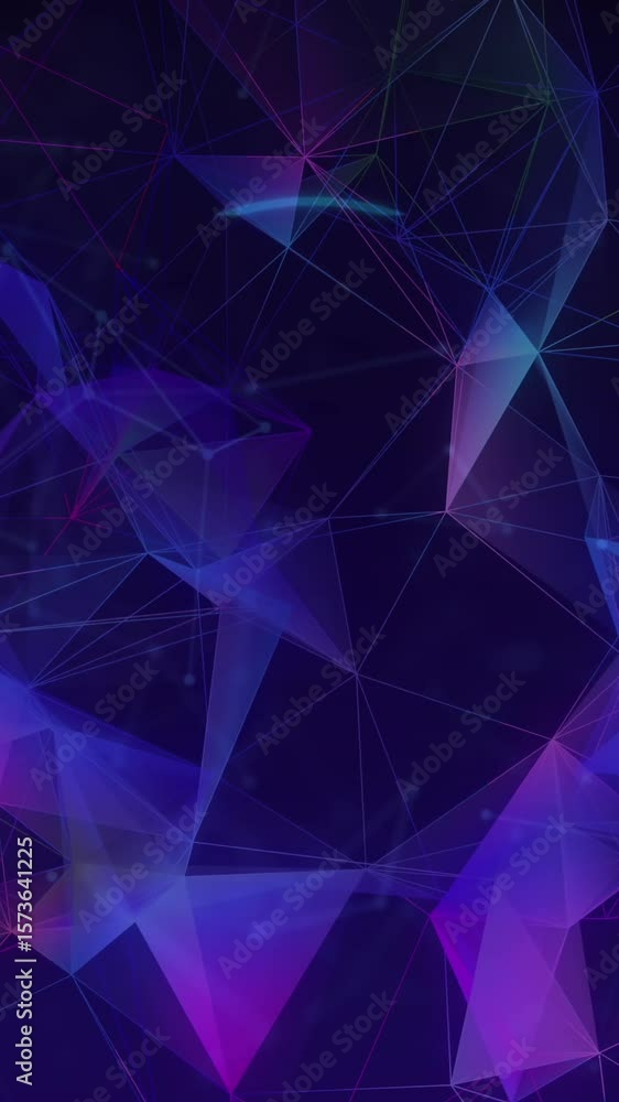 Poster animation of digital data processing and fingerprint over dark background