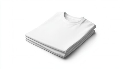 Mockup of a blank folded t-shirt with a smooth fabric texture