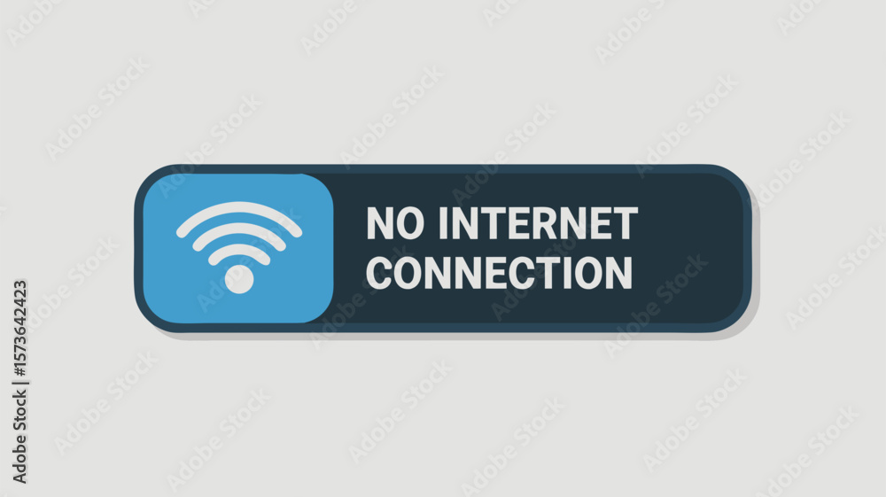 Aufkleber graphic illustration depicting internet and connection problems no internet signal failure