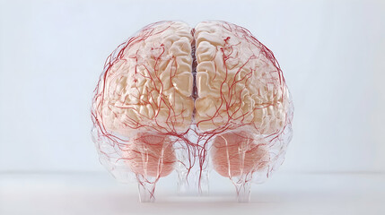 Transparent Brain with Blood Vessels