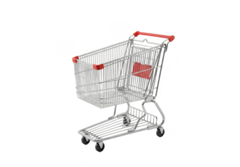 Isolated Shopping Cart with Transparent Background PNG Illustration Vector