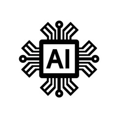 AI chip, circuit board graphic