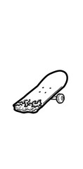 vector illustration of a skateboard
