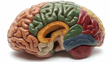 Color-Coded Human Brain Model