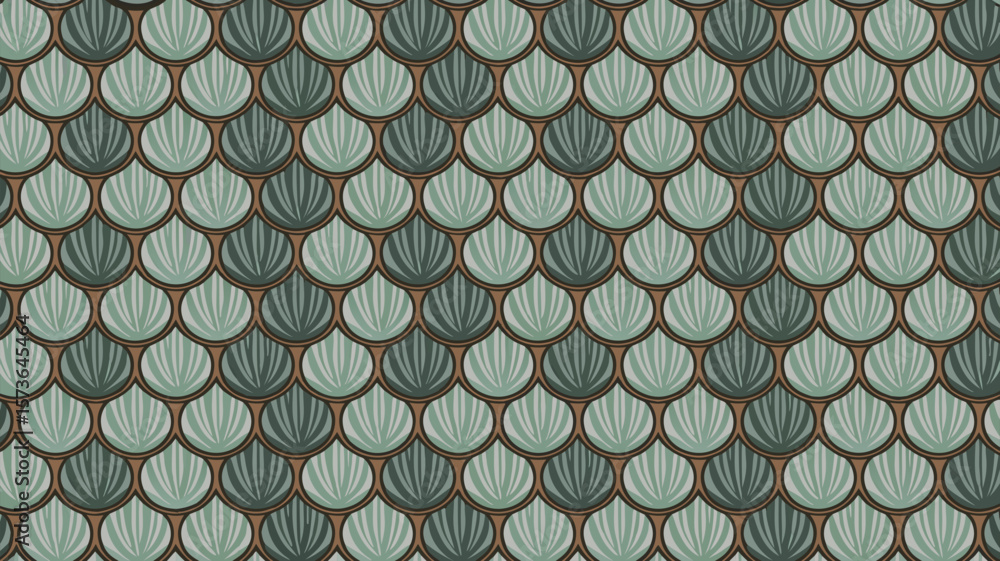 Aufkleber an elegant vector pattern showcasing delicate, abstract botanical motifs in serene tones