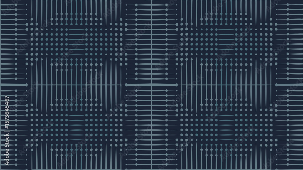 Poster abstract geometric vector pattern with linear and circular elements in monochrome shades