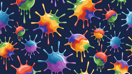 Colorful paint splatter pattern on a dark background, perfect for design projects