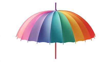Colorful umbrella on isolated background. Concept for weather protection, rain shelter.