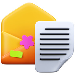 3d rendered illustration of a envelopes