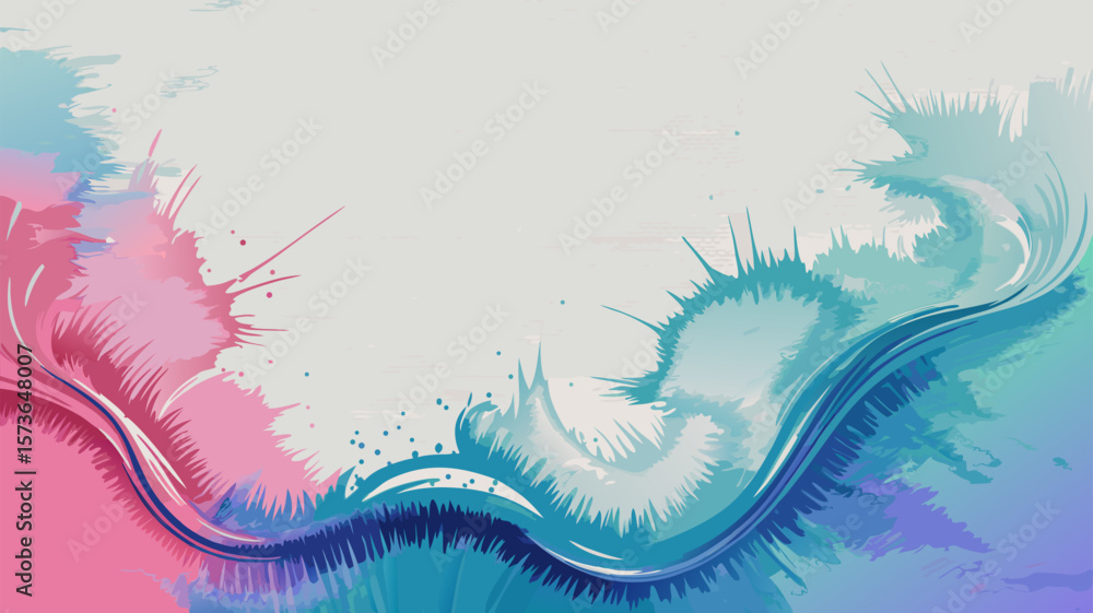 Poster abstract artistic vector design evoking vibrant energy and flowing dynamic color patterns