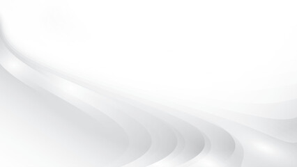 Abstract white and gray color, modern design stripes background with curve lines. Vector illustration.