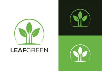 This is a leaf green logo using three simple leaves. This logo is suitable for farmers, plant shops, farms and such.