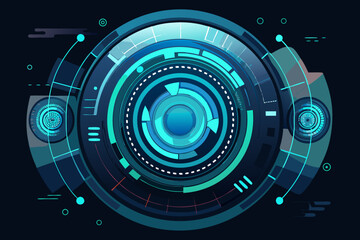 abstract blue background with circles