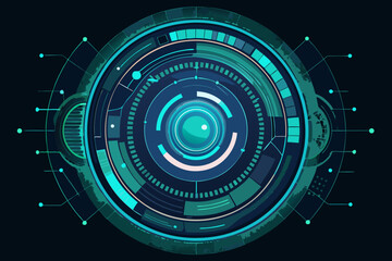 abstract technology background with circles