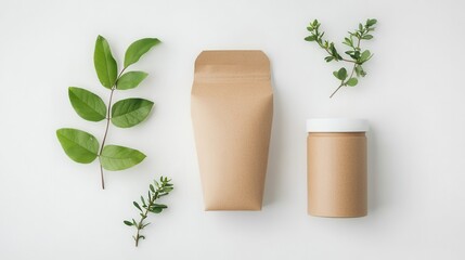Recyclable product design mockup, eco-conscious branding,