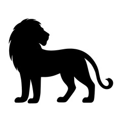 Lion silhouette looking backward 1