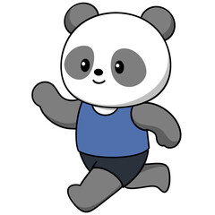 Running Panda Cartoon