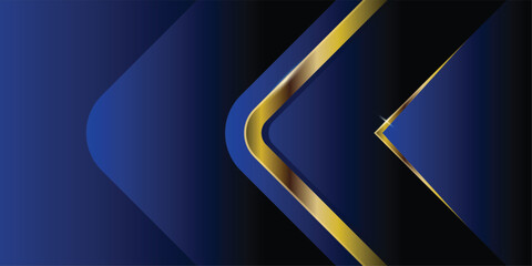 Luxury abstract background with golden lines on dark, modern black backdrop concept 3d style. Illustration from vector, modern template deluxe design