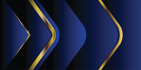Luxury abstract background with golden lines on dark, modern black backdrop concept 3d style. Illustration from vector, modern template deluxe design