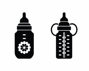 Baby Milk Bottle silhouette vector illustration