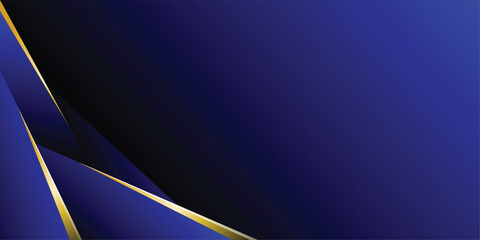 Luxury abstract background with golden lines on dark, modern black backdrop concept 3d style. Illustration from vector, modern template deluxe design