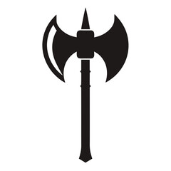 axe Viking silhouette vector illustration
