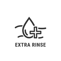 extra rinse icon or extra rinse label vector isolated. Best extra rinse icon for apps, websites, or about washing machine product design.