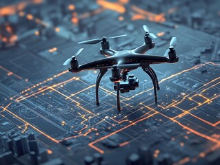 88. Icon of a drone mapping environment