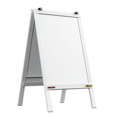 Photo White Blank Frame Signboard Advertising Marketing on a transparent background.