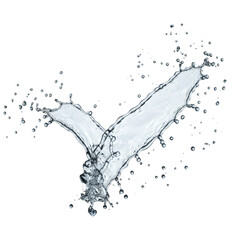 Isolated Splash Of Water Transparent Liquid Motion Dynamic Background