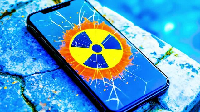 radioactive phone danger mobile radioactivity alert warning