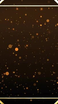 Animation of golden frame over yellow spots moving