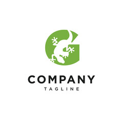 Letter G Gecko Logo Icon Vector