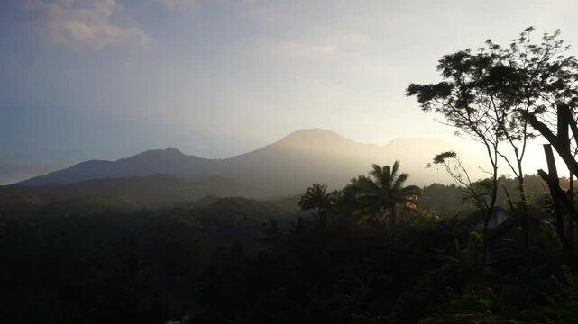 Beautiful Time Lapse Sunrise Over The Mountain 