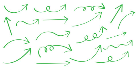 Line art sketch Hand drawn arrow decoration element icon set . Hand Drawn Doodle Arrows for Presentation. eps 10