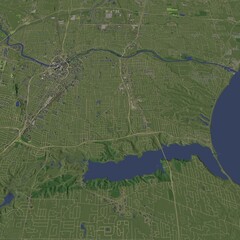 3D illustration of city and urban in Rochester USA