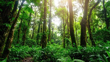 Obraz premium Lush tropical forest canopy (1)