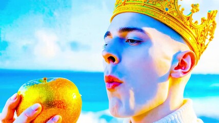 knowledge eating apple christian man young travel