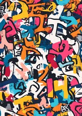 182. Graffiti-style repeating tag pattern