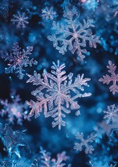 183. Shimmering snowflake pattern in cool palette