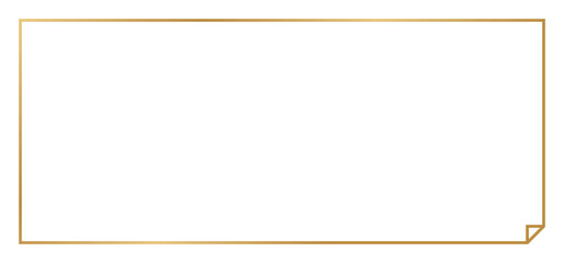 ゴールドのシンプルフレームセット