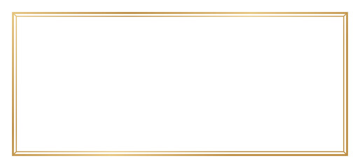 ゴールドのシンプルフレームセット