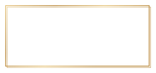 ゴールドのシンプルフレームセット