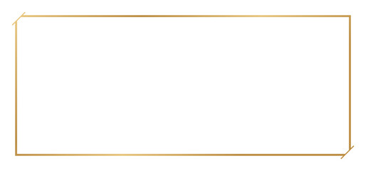 ゴールドのシンプルフレームセット