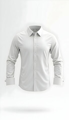 Isolated White Long Sleeve Shirt on Mannequin Display