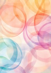 110. Interlocking ring pattern in subtle pastel tones