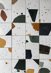 117. Modern terrazzo tile pattern with multicolor flecks