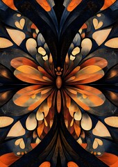 119. Stylized butterfly wing pattern in symmetrical form