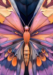 119. Stylized butterfly wing pattern in symmetrical form